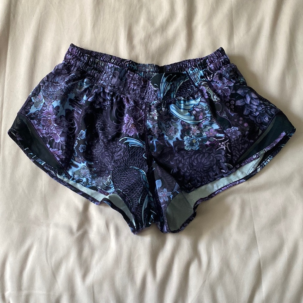 LuluLemon Dark Paisley Running Shorts